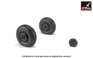 Armory Models AW48034 Iljushin IL-2 Bark early type wheels w/ weighted tires 1/48 – imagen 3