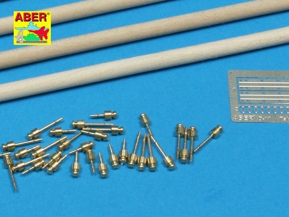 Aber 35D11 Telegraph - pillar set for 4 cross bars with 8 insulators each 1/35 – Bild 2