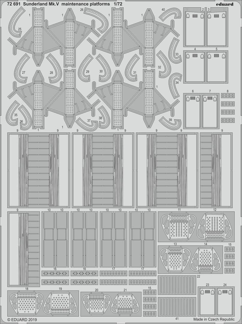 Eduard 72691 Sunderland Mk. V maintenance platforms SPECIAL HOBBY 1/72