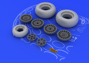 Eduard 648057 P-61 wheels 1/48 (GREAT WALL HOBBY) – imagen 4