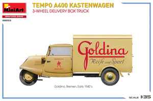 MiniArt 38053 TEMPO A400 KASTENWAGEN 3-WHEEL DELIVERY BOX TRUCK 1/35 – Bild 7