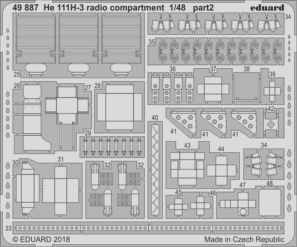 Eduard 49887 He 111H-3 radio compartment ICM 1/48 – imagen 2