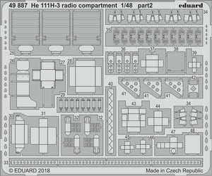 Eduard 49887 He 111H-3 radio compartment ICM 1/48 – imagen 2