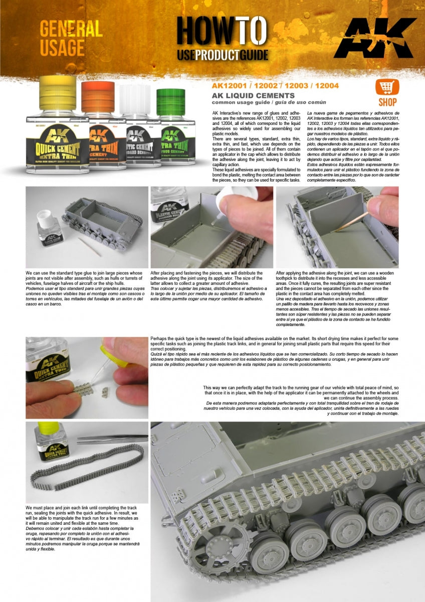 AK Interactive AK12002-B REFILL – EXTRA THIN CEMENT GLUE 200ml – imagen 3