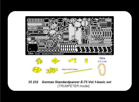 Aber 35232 German standardpanzer E-75 - vol. 1 - basic set 1/35 – zdjęcie 4