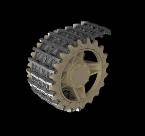 Panzer Art TR35-018 Entwicklungfahrzeug E-25 tracks + correct drive wheels 1/35 – immagine 2