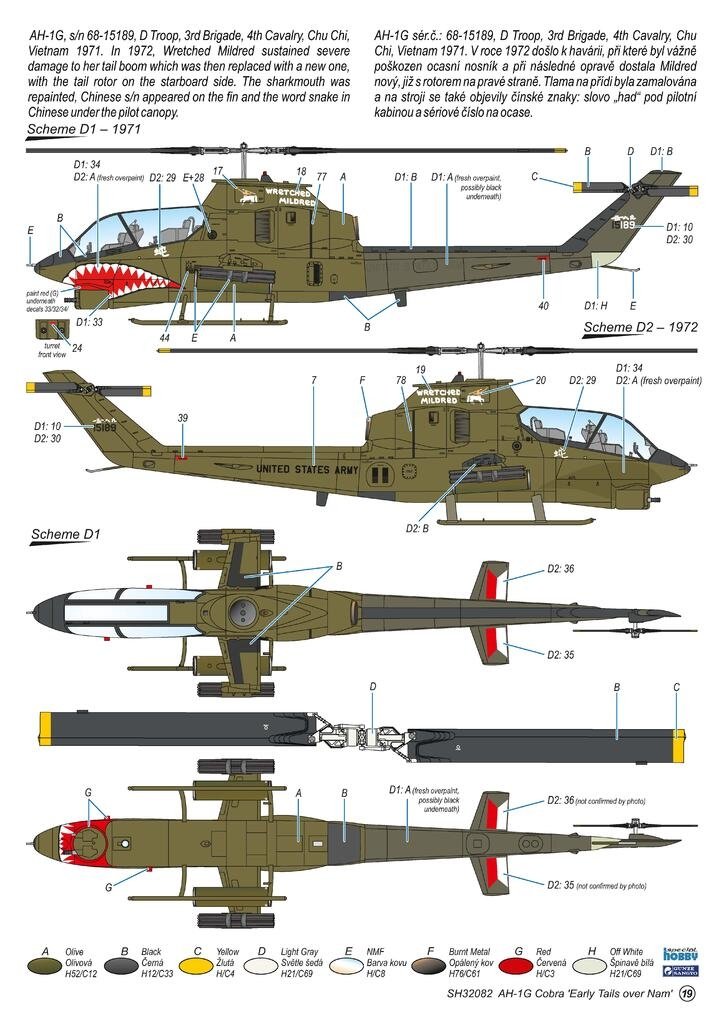 Special Hobby 32082 AH-1G Cobra ‘Early Tails over Vietnam’ Hi-Tech Kit 1/32 – immagine 6