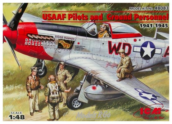 ICM 48083 Pilotes et personnel au sol de l'USAAF (1941-1945) (1/48)