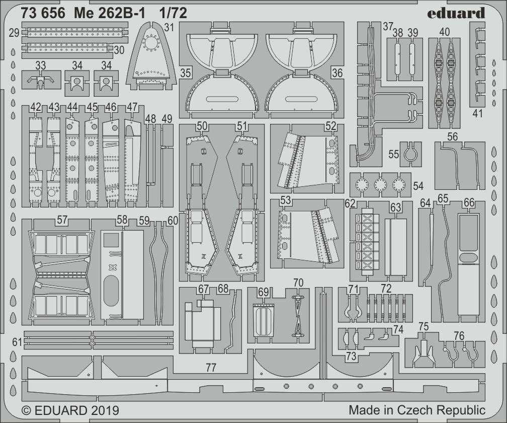 Eduard 73656 Me 262B-1 1/72 AIRFIX