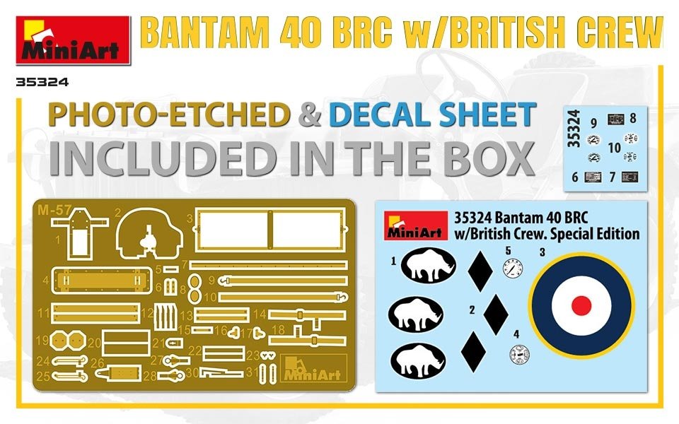 MiniArt 35324 BANTAM 40 BRC w/BRITISH CREW. SPECIAL EDITION 1/35 – immagine 2