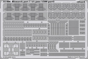 Eduard 53086 Bismarck part 7 - AA guns 1/200 TRUMPETER – immagine 2