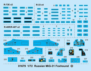 Trumpeter 01679 Russian MiG-31 Foxhound 1/72 – imagen 5