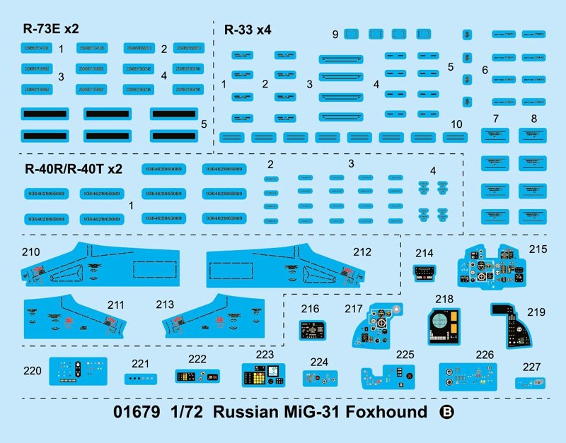 Trumpeter 01679 Russian MiG-31 Foxhound 1/72 – imagen 5