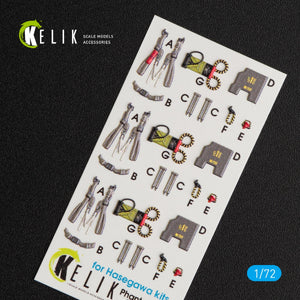 KELIK K72032 F-4EJ KAI &amp;quot;PHANTOM II&amp;quot; INTERIOR 3D DECALS FOR HASEGAWA KIT 1/72 – imagen 3