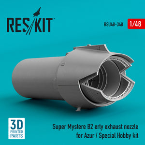 RESKIT RSU48-0348 SUPER MYSTERE B2 EARLY PHAUST NOZZLE FOR AZUR / SPECIAL HOBBY KIT (3D PRINTED) 1/48  – image 2