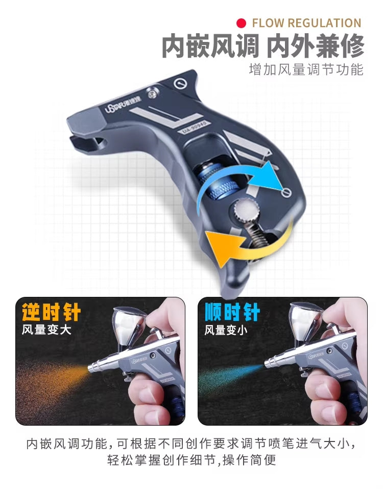 U-Star UA-90940 Airbrush Grip (Grey) – imagen 2