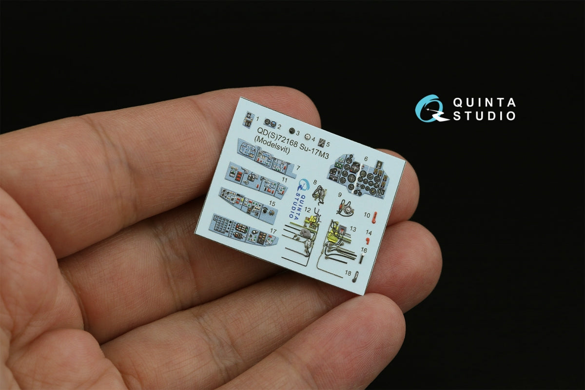 Quinta Studio QDS-72168 Su-17M3 3D-Printed coloured Interior on decal paper (Modelsvit) (small version) 1/72 – imagen 3