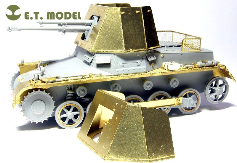 E.T. Model E35-014 WWII German Panzerjager I Fighting Compartment Armor Plates(Early version) (For DRAGON 6230) 1/35 – imagen 2