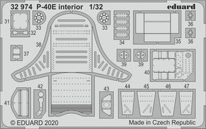 Intérieur du P-40E Eduard 32974 au 1/32 TRUMPETER