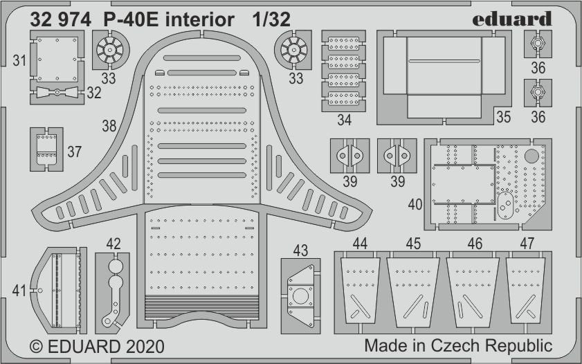 Intérieur du P-40E Eduard 32974 au 1/32 TRUMPETER