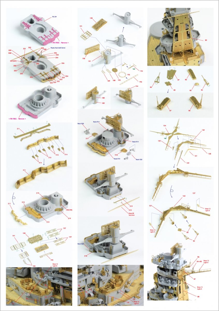 Pontos 35020F1 IJN Kongo 1944 Detail Up Set 1/350 – imagen 7
