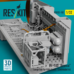 RESKIT RSU32-0102 OV-10D &amp;quot;Bronco&amp;quot; cargo bay for Kitty Hawk/Zimimodel kit (3D Printed) 1/32 – Bild 3