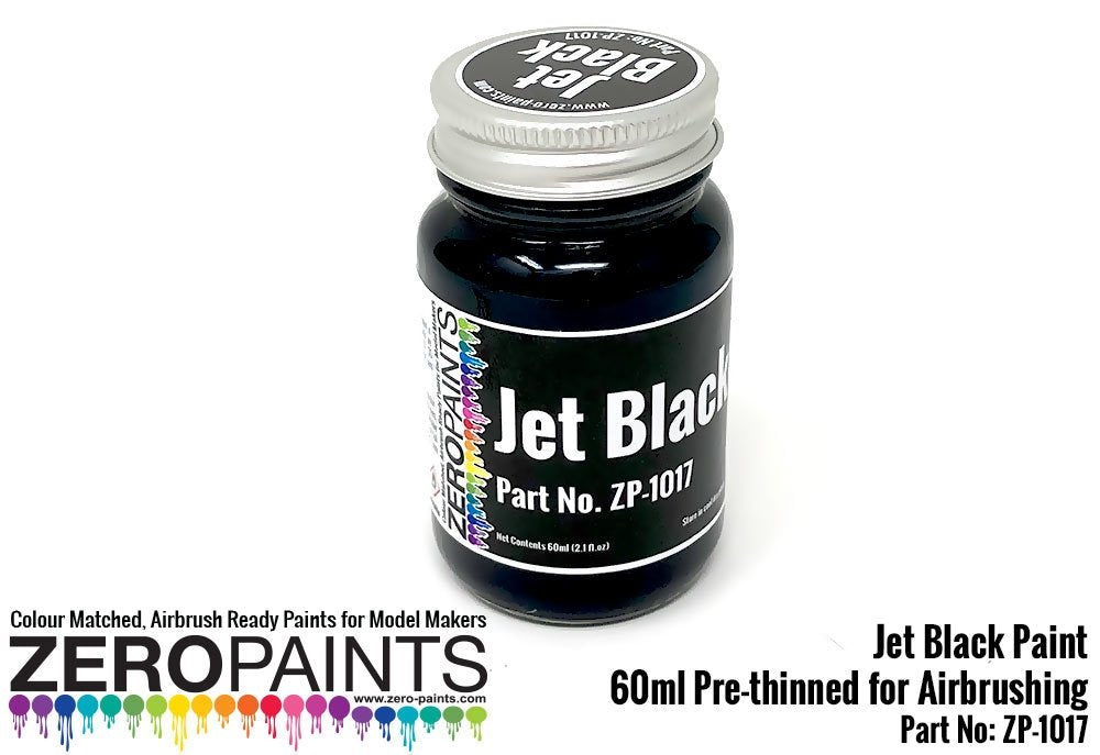 Peinture Zero Paints ZP-1017 Noir de jais (opaque) 60 ml