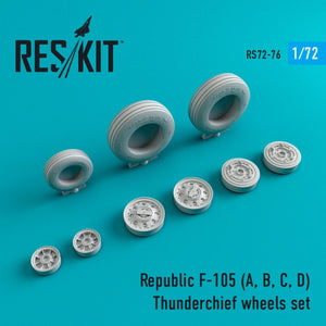 RESKIT RS72-0076 F-105 (A,B,C,D) &amp;quot;THUNDERCHIEF&amp;quot; WHEELS SET 1/72