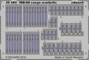 Eduard 49502 MH-60 cargo seatbelts 1/48 Italeri
