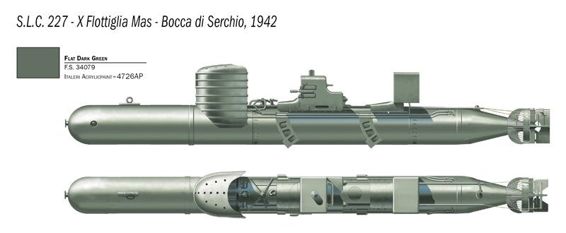 Italeri 5621 S.L.C. MAIALE with crew 1/35 – immagine 3