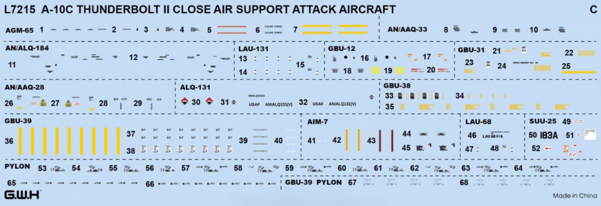 Great Wall Hobby L7215 A-10C Thunderbolt II Attack Aircraft 1/72
