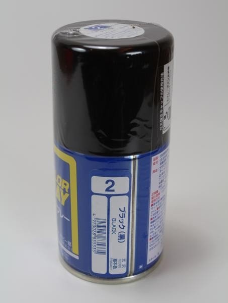Mr.Hobby S-002 S002 Black - (Gloss) Spray – Bild 2