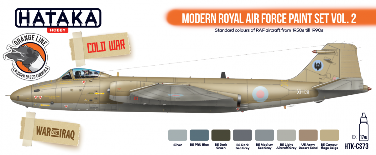 Hataka HTK-CS73 ORANGE LINE – Coffret de peinture moderne Royal Air Force vol. 2, 8 x 17 ml – image 2