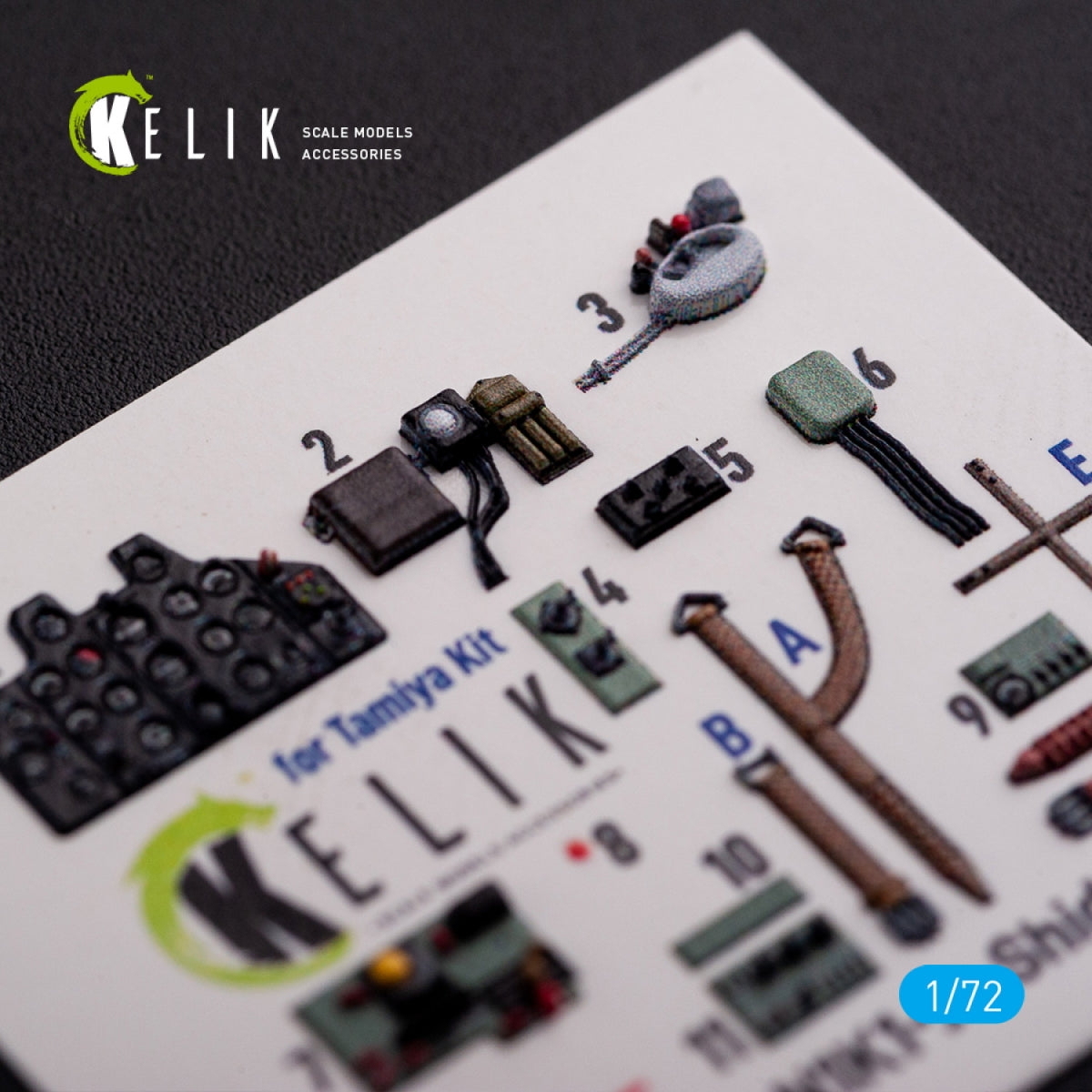 KELIK K72075 N1K1-Ja Shiden Type 11 interior 3D decals for Tamiya kit 1/72 – imagen 3