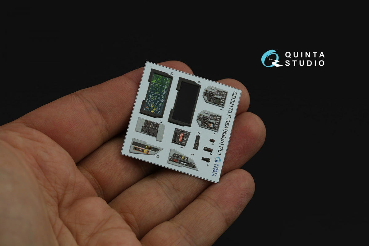 Quinta Studio QD32173 F-35A 3D-Printed &amp;amp; coloured Interior on decal paper (Italeri) 1/32 – zdjęcie 4