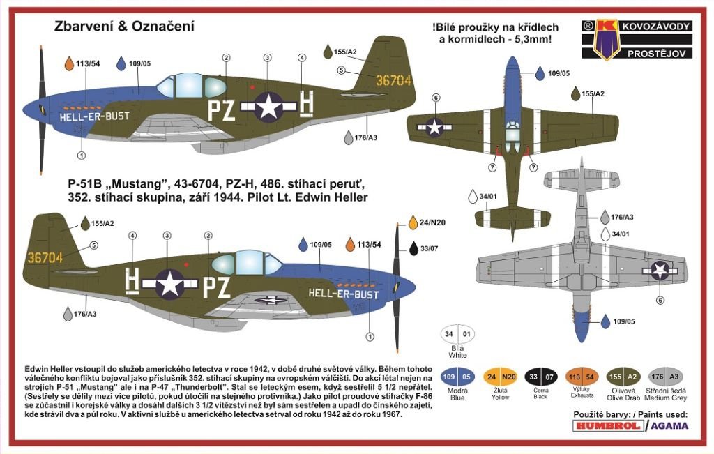Kovozavody Prostejov CLK0003 P-51B MUSTANG 1/72 – imagen 2
