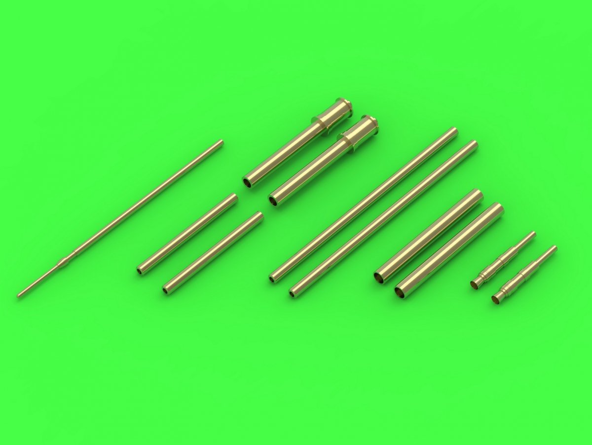 Master AM-72-134 Fw 190 A7 - A9 armament set (MG 131 tips, MG 151 barrels, MK 108 MG covers) and pitot tube (for Eduard models) (1/72)