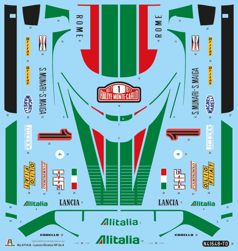 Italeri 4714 Lancia stratos HF Gr.4 Monte Carlo 1977 1/12 – immagine 22