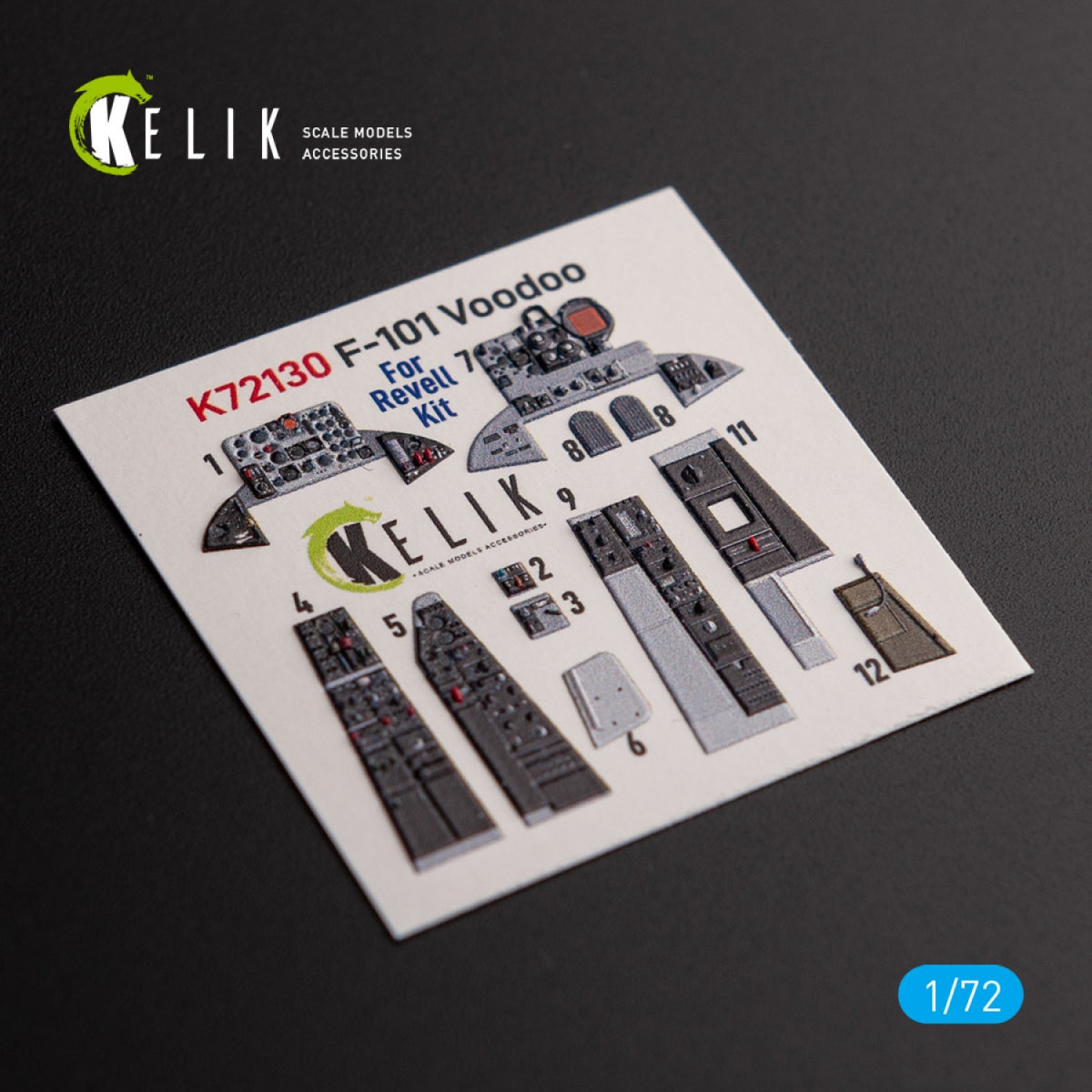 KELIK K72130 F-101 Voodoo - interior 3D decals for Revell kit 1/72 – imagen 4