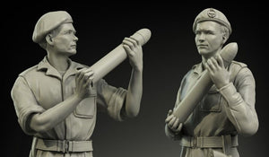 Panzer Art FI35-053 British RAC North Africa loading 75mm ammo soldiers set 1/35 – imagen 2