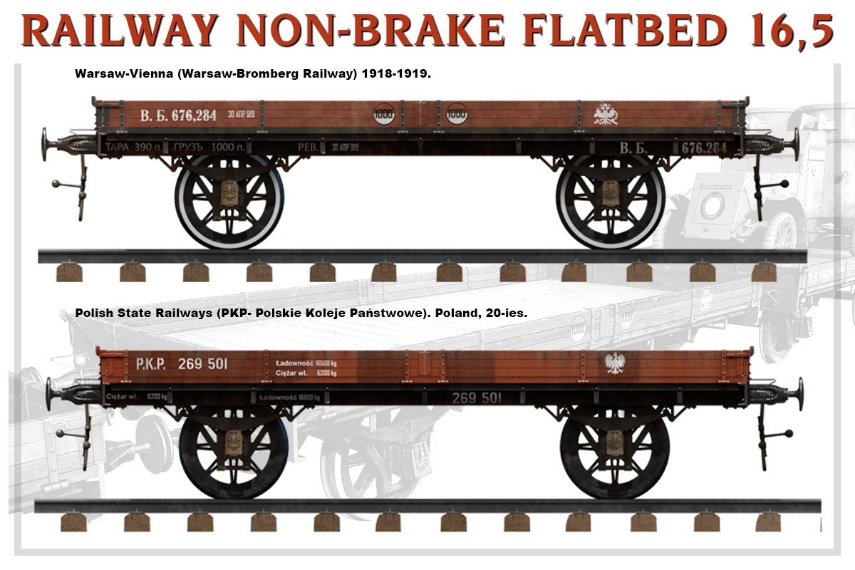 MiniArt 39004 RAILWAY NON-BRAKE FLATBED 16,5 t 1/35 – imagen 6