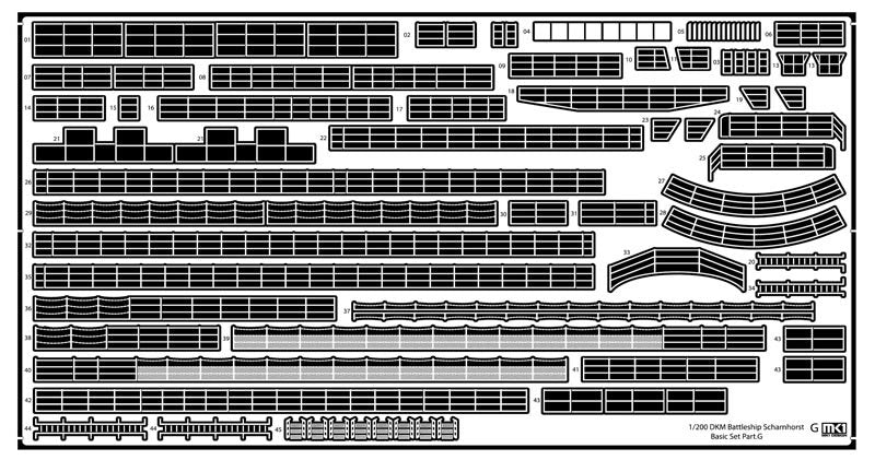 MK1 Design MD-20024 DKM Battleship SCHARNHORST DX PACK for Trumpeter 1/200 – immagine 55