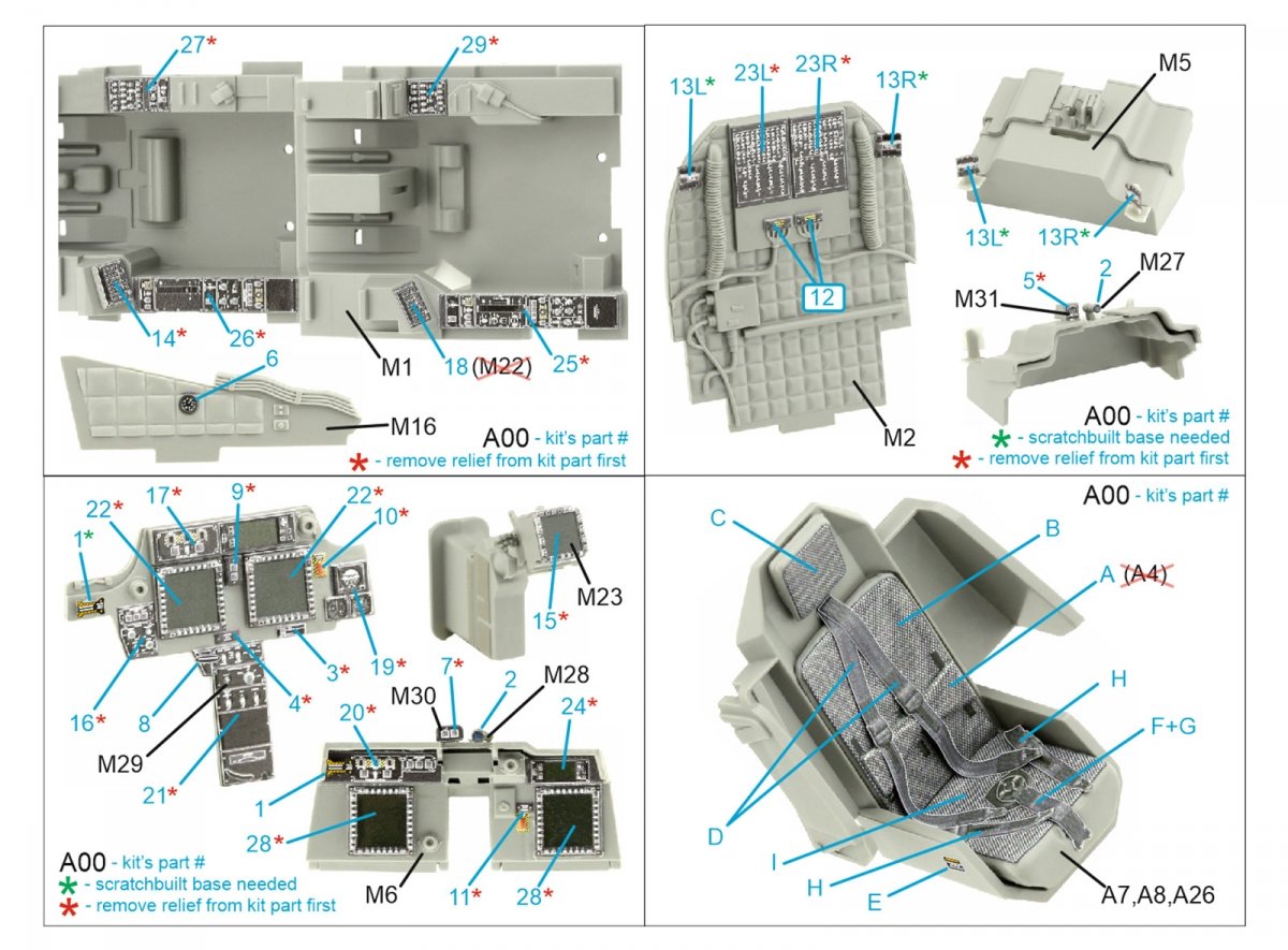Quinta Studio QD35099 AH-64E 3D-Printed &amp;amp; coloured Interior on decal paper (Takom) 1/35 – imagen 2