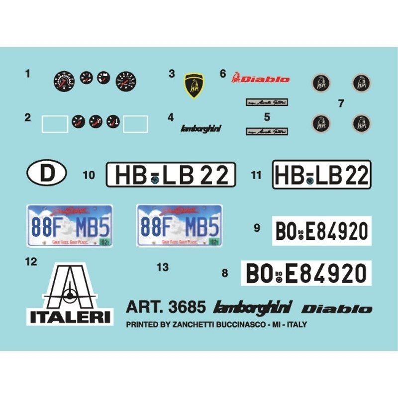 Italeri 3685 Lamborgini Diablo 1/24 – image 3