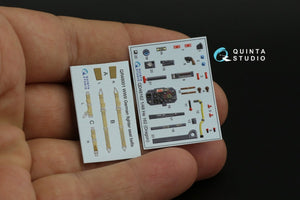 Quinta Studio QD48162 He 162 3D-Printed &amp;amp; coloured Interior on decal paper (Dragon) 1/48 – immagine 10