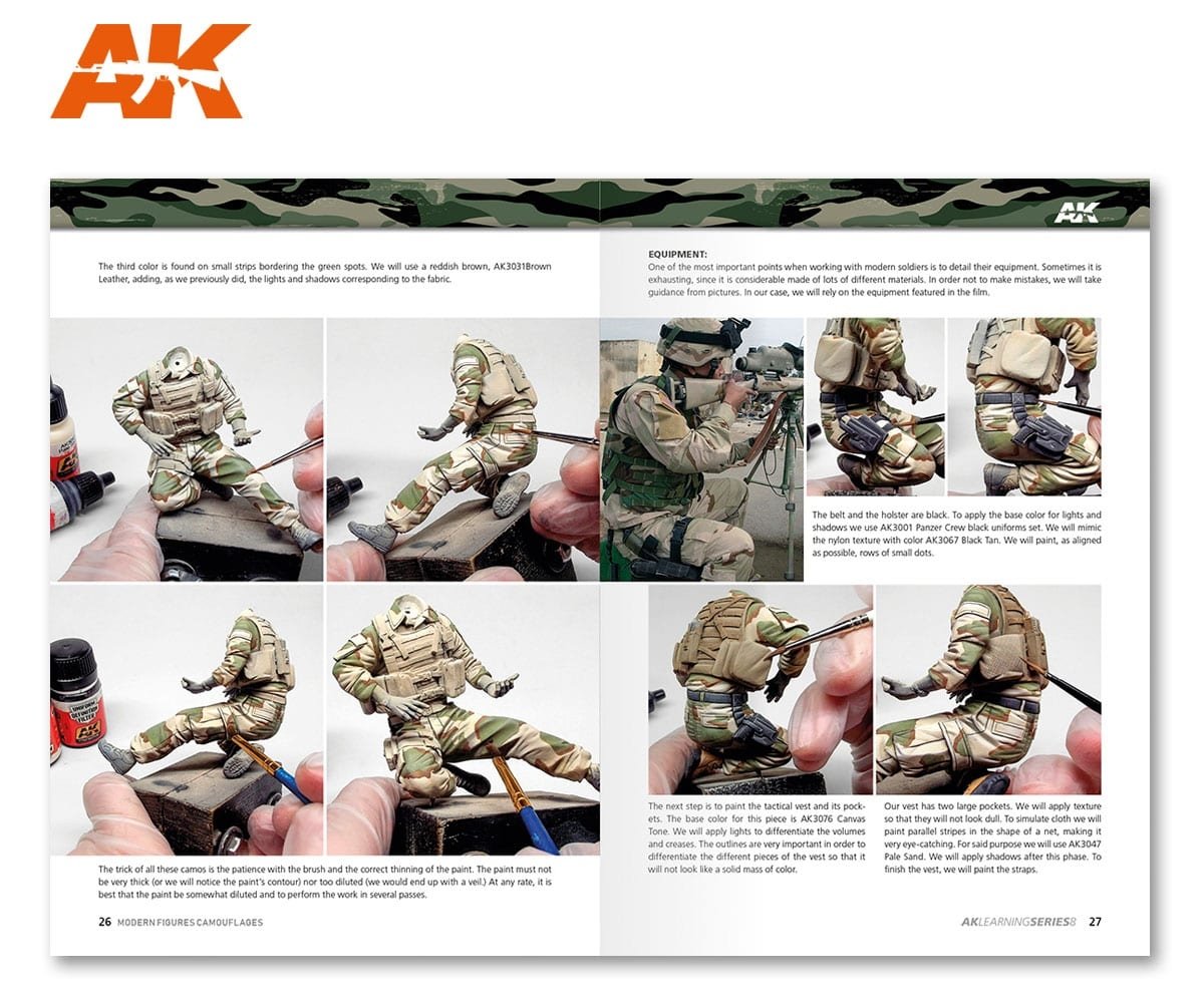 AK Interactive AK247 AK APPRENTISSAGE 08 : CAMOUFLAGES DE FIGURES MODERNES (Anglais) – image 8