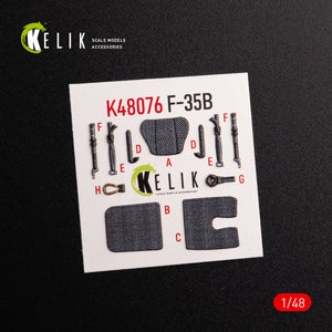 KELIK K48076 F-35B interior 3D decals for Tamiya kit 1/48 – imagen 2