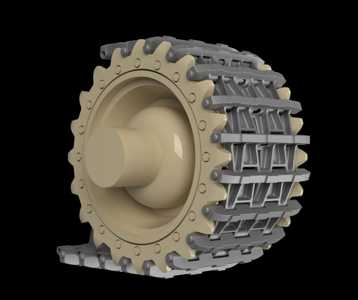 Panzer Art TR35-017 Entwicklungfahrzeug E-10 tracks + correct drive wheels 1/35 – imagen 4