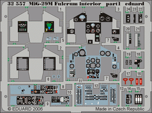 Eduard 32557 MiG-29M Fulcrum interior 1/32 TRUMPETER – imagen 2