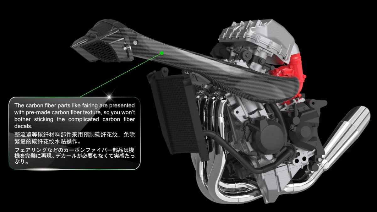 Meng Model MT-001S Kawasaki Ninja H2R (Pre-colored Edition) 1/9 – Bild 3